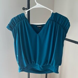 NWT Express Size Small Teal Crop Top